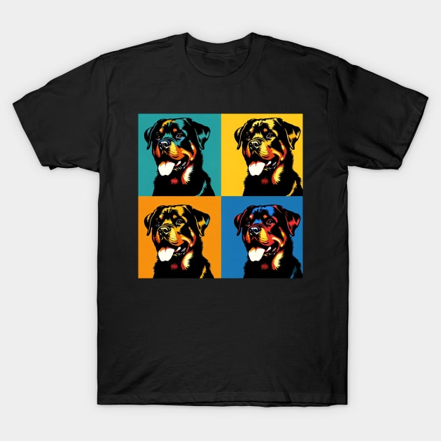 Rottweiler Pop Art - Dog Lover Gifts T-Shirt by PawPopArt